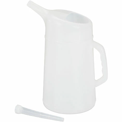 Relaxdays Ölkanne 5 L, Flexibler Einfüllstutzen, Ölmessbecher, Skala, Ölwechsel, Bruchsicher, Auto, Werkstatt, PE, Weiß 3 Relaxdays Ölkanne 5 L, Flexibler Einfüllstutzen, Ölmessbecher, Skala, Ölwechsel, Bruchsicher, Auto, Werkstatt, PE, Weiß
