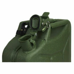 TRUTZHOLM® / BAUMARKTPLUS 1x Benzinkanister Kraftstoffkanister Metall 10 Liter Hammerschlag Olivgrün Inkl. Ausgießer + Halter -Pflege von Motorwerkzeugen Verkäufe 26286680 2