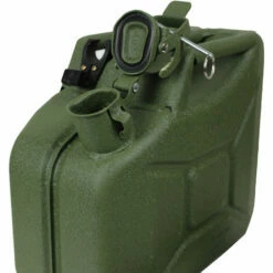 TRUTZHOLM® / BAUMARKTPLUS 1x Benzinkanister Kraftstoffkanister Metall 10 Liter Hammerschlag Olivgrün Inkl. Ausgießer + Halter -Pflege von Motorwerkzeugen Verkäufe 26286680 4
