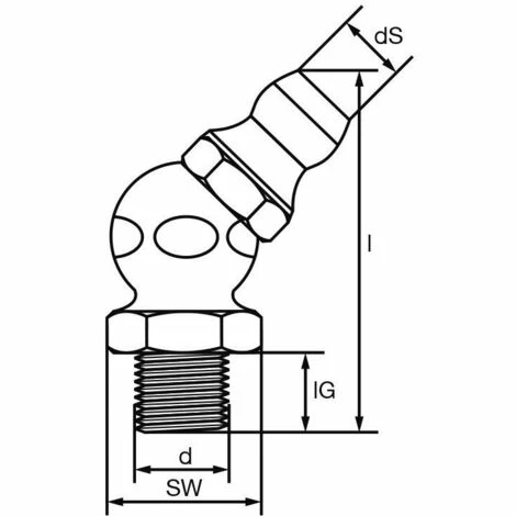 FÖRCH Schmiernippel DIN 71412 H2, Verzinkt Gewindedurchmesser 8 Mm Länge 21 Mm Schlüsselweite 11 4 FÖRCH Schmiernippel DIN 71412 H2, Verzinkt Gewindedurchmesser 8 Mm Länge 21 Mm Schlüsselweite 11 – Bild 2