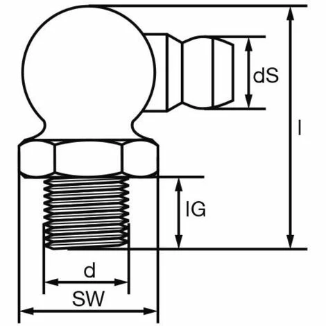 FÖRCH Schmiernippel DIN 71412 H3, Verzinkt Gewindedurchmesser 10 Mm Länge 18 Mm Schlüsselweite 14 4 FÖRCH Schmiernippel DIN 71412 H3, Verzinkt Gewindedurchmesser 10 Mm Länge 18 Mm Schlüsselweite 14 – Bild 2