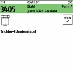 DIVERSE Trichterschmiernippel DIN 3405 AM 6 X 1 Stahl Galvanisch Verzinkt Trichter-Schmiernippel