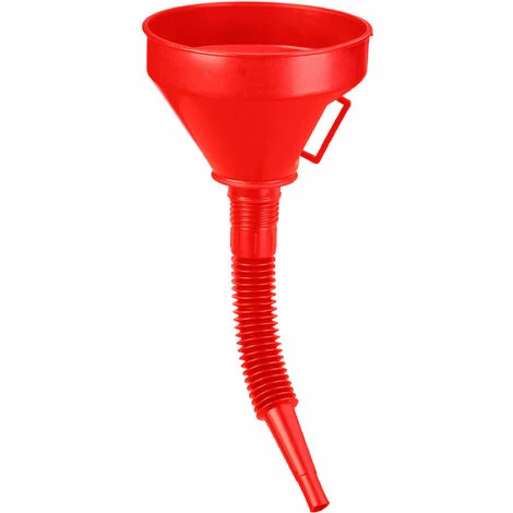 Relaxdays Trichter Set, 5 Größen, Universaltrichter Mit Schlauch Und Sieb, Als Auto Öltrichter Und Küchentrichter, Rot 4 Relaxdays Trichter Set, 5 Größen, Universaltrichter Mit Schlauch Und Sieb, Als Auto Öltrichter Und Küchentrichter, Rot – Bild 2
