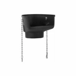 Müba Kunststofftrichter Mit 2 Verzinkten Ketten, Aus Polyäthylen, Kurze Ausführung, Schwarz