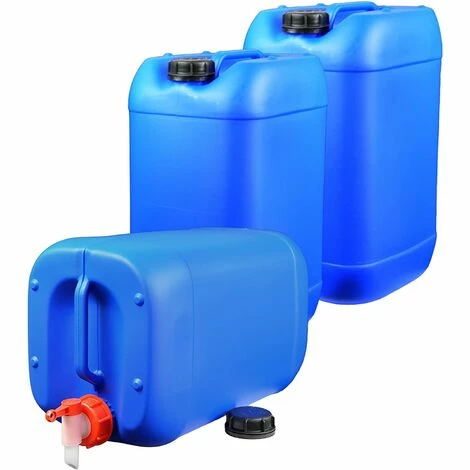 PLASTEO 3x 25 Liter Getränke- Wasserkanister Mit 1 Hahn Und 3 Schraubdeckel (DIN 61) | Lebensmittelecht | BPA Frei | Tragbar | Indoor Und Outdoor | Hergestellt In Deutschland | Blau 3 PLASTEO 3x 25 Liter Getränke- Wasserkanister Mit 1 Hahn Und 3 Schraubdeckel (DIN 61) | Lebensmittelecht | BPA Frei | Tragbar | Indoor Und Outdoor | Hergestellt In Deutschland | Blau