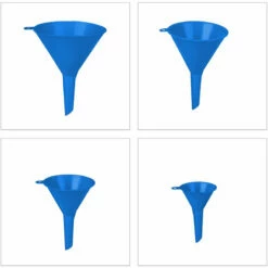 Relaxdays Trichter Set, 5 Größen, Flexibler Schlauch, Entnehmbares Sieb, Auto Öltrichter, Universell, Kunststoff, Blau -Pflege von Motorwerkzeugen Verkäufe 44005114 3