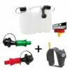 HüNERSDORFF SET Doppelkanister Profi 3+1,5L, HD-PE + Sicherheitseinfüllsystem Für Kettenhaftöl + Sicherheitseinfüllsystem Für Kraftstoffe + Satteltasche Für Doppelkanister Profi 3+1,5L -Pflege von Motorwerkzeugen Verkäufe 58260045 1