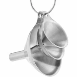 BARES Stainless Steel Funnel, 3 Pieces Stainless Steel Mini Funnel Stainless Steel Kitchen Funnels With Handles Metal Mini Funnel For Transferring Fluid Liquid Oil Powder Jams -Pflege von Motorwerkzeugen Verkäufe 59041050 3