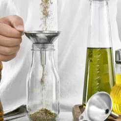 BARES Stainless Steel Funnel, 3 Pieces Stainless Steel Mini Funnel Stainless Steel Kitchen Funnels With Handles Metal Mini Funnel For Transferring Fluid Liquid Oil Powder Jams -Pflege von Motorwerkzeugen Verkäufe 59041050 5