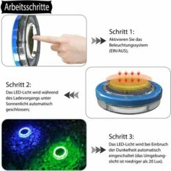 CATHERINE 2 Piezas De Luz LED Sumergible Solar IP68 Luz Subacuática Luz De Bañera Impermeable Luz De Piscina Con Sensor De Luz Para Acuario Bañera Piscina Jardín 11 CATHERINE 2 Piezas De Luz LED Sumergible Solar IP68 Luz Subacuática Luz De Bañera Impermeable Luz De Piscina Con Sensor De Luz Para Acuario Bañera Piscina Jardín -Pflege von Motorwerkzeugen Verkäufe 60767973 5