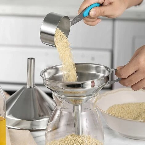 ILOVEMILAN Küchentrichter, 304 Edelstahltrichter Mit Konisch Verdicktem Küchenfilterablauf Mini-Ölpest-Weinablauf (großer Trichter) 4 ILOVEMILAN Küchentrichter, 304 Edelstahltrichter Mit Konisch Verdicktem Küchenfilterablauf Mini-Ölpest-Weinablauf (großer Trichter) – Bild 2