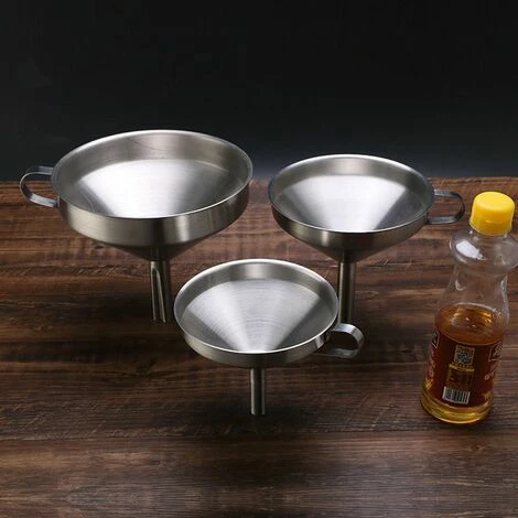 ILOVEMILAN Küchentrichter, 304 Edelstahltrichter Mit Konisch Verdicktem Küchenfilterablauf Mini-Ölpest-Weinablauf (großer Trichter) 6 ILOVEMILAN Küchentrichter, 304 Edelstahltrichter Mit Konisch Verdicktem Küchenfilterablauf Mini-Ölpest-Weinablauf (großer Trichter) – Bild 4