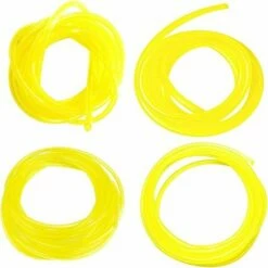 LONGZIMING Kraftstoffschlauch, Benzinschlauch, Benzinschlauch, 4 Verschiedene Durchmesserschläuche, 1 Meter Langer Schlauch, Geeignet Für Rasenmäherteile, Ölfilterteile (Gelb, 4 Stück)