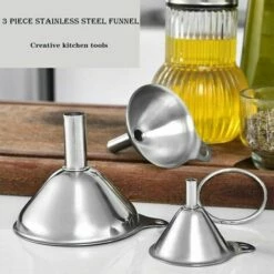 NAXUNNN 3 Stück Mini-Trichter Aus Edelstahl, Küchentrichter-Set Aus Edelstahl, Mini-Trichter Aus Metall, Für Getrennte Flüssigkeiten, Speiseöl, Gewürze Oder Pulvergegenstände -Pflege von Motorwerkzeugen Verkäufe 69439294 3