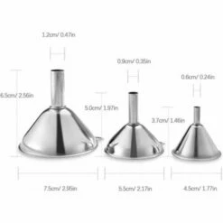 NAXUNNN 3 Stück Mini-Trichter Aus Edelstahl, Küchentrichter-Set Aus Edelstahl, Mini-Trichter Aus Metall, Für Getrennte Flüssigkeiten, Speiseöl, Gewürze Oder Pulvergegenstände -Pflege von Motorwerkzeugen Verkäufe 69439294 4